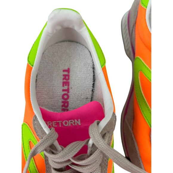 Tretorn Anthropologie Womens Neon Orange & Green Rawlings Sneakers Size US 5 - Picture 5 of 9